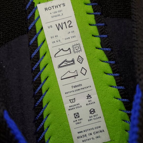 Rothy's The Petal Square Women's Slip On Flat in Black Size 12 - Picture 11 of 12